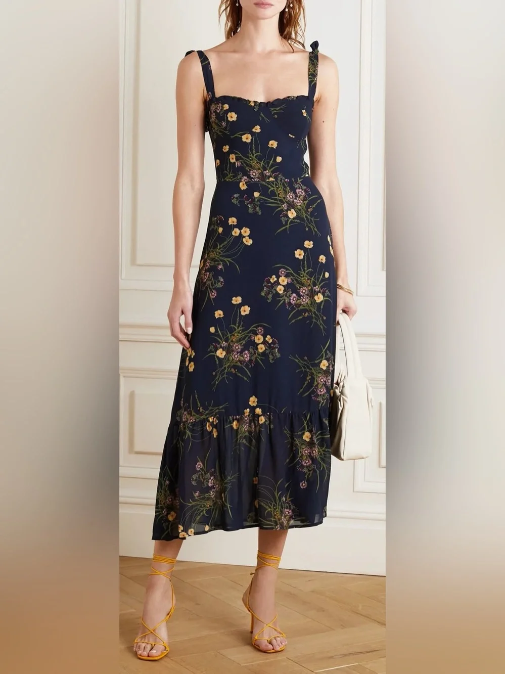 nikita midi dress reformation Reformation Nikita Dress Navy Floral Navy Floral Midi Dress Reformation Nikita Dress Floral Reformation